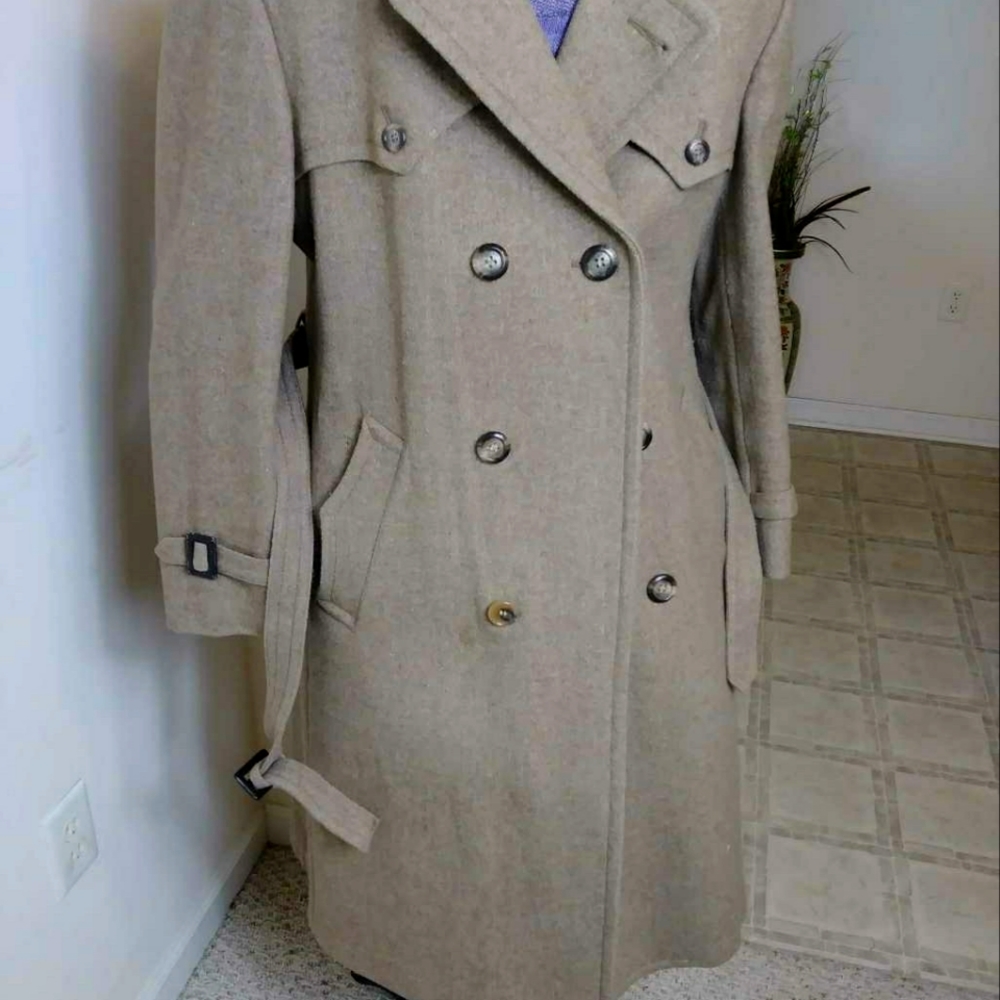 Wool trench coat
